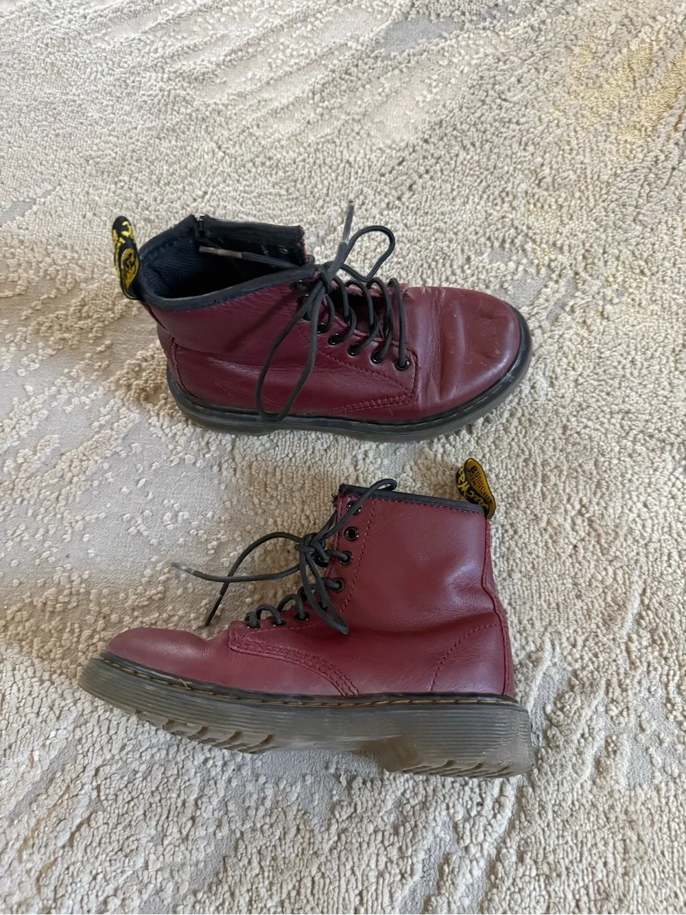 Dr. Martens Boots maroon red lace up 1460J AW004 size 13